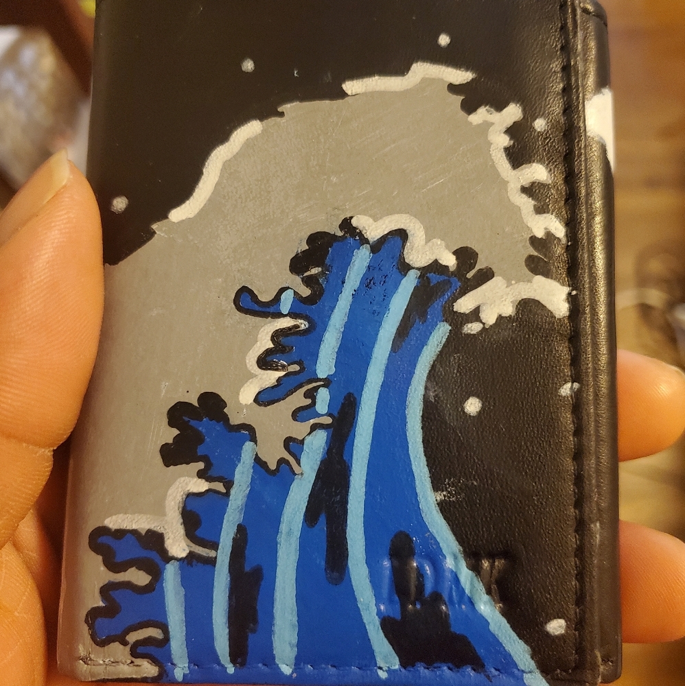 Custom Waves Mens Wallet
